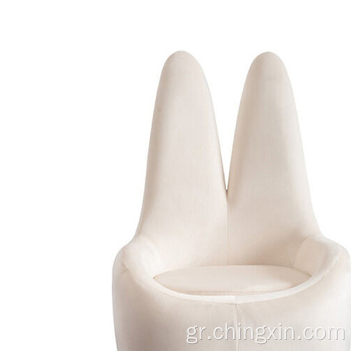 Καθίσματα καθιστικού λευκού βελούδου αναψυχής υφάσματος